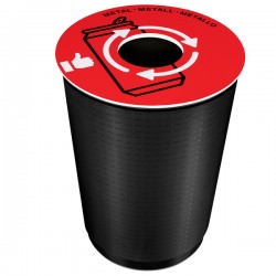 Coperchio raccolta metallo - per cestino 133R - diametro 38 cm - PVC - rosso - Cep