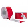 Nastro segnaletico SIGNAL - 70 mm x 100 m - bianco/rosso riflettente - Geko