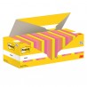 Blocco foglietti Post-it - 654-COL-VP24 - 76 x 76 mm - colori assortiti - 90 fogli - Post-it - conf. 24 blocchi