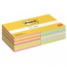 Blocco foglietti Post-it Cubo - 2028-0CPPX2 - 76 x 76 mm - colori assortiti neon/pastel - 450 fogli - Post-it - conf. 2 blocchi