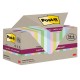 Blocco foglietti Post-it SuperSticky Green - SSCOL14+4 - 76 x 76 mm - carta riciclata - colori pastello assortiti - 70 fogli - P