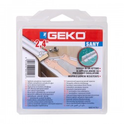 Sigillante adesivo SANY - per doccia e lavabi - 2,2 cm x 2,4 m - PE - bianco - Geko