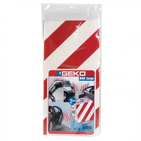 Pannello antiurto adesivo BOX - 24 x 50 cm - PE - bianco/rosso - Geko - conf. 2 pezzi