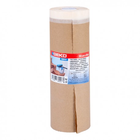 Bobina nastro adesivo e telo in carta - 30 cm x 20 m - Geko