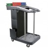 Carrello per pulizie UNI-J 11 - multifunzione - con mobiletto 3 cassetti - 24 L - 75 x 60 x 118 cm - Taxon