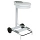 Carrello portasacco - 54,6x60xH94cm - con ruote - 110L - acciaio - bianco - Stilcasa