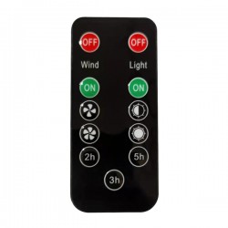 Ventilatore portatile - da campeggio - con luce LED - diametro 10 cm - 16 x 14 x 16,5 cm - Melchioni family