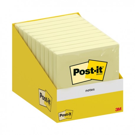Blocco foglietti Post-it - 76 x 76 mm - giallo canary - 100 fogli - Post-it - conf. 10 blocchi