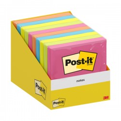 Blocco foglietti Post-it - 76 x 76 mm - colori assortiti - 100 fogli - Post-it - conf. 10 blocchi