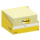 Blocco foglietti Post-it - 76 x 127 mm - Giallo canary - 100 fogli - Post-it - conf. 10 blocchi