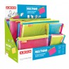 Buste con zip - 5 formati assortiti - retina - colori fluo- Arda - display 36 pezzi