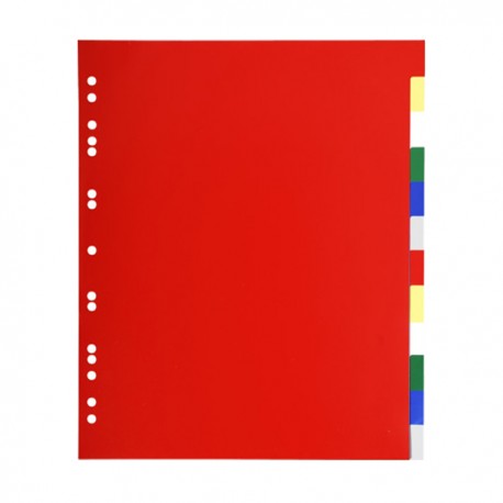 Separatore neutro a 12 tacche - PP - colori assortiti - A4 Maxi - Exacompta