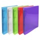 Raccoglitore rigato Crystal Colours - A4 Maxi - 4 anelli tondi 30 mm - dorso 4 cm - PP - colori assortiti - Exacompta