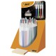 Penna sfera scatto multifunzione 4 Colors Glacè - punta 1,0 mm - colori assortiti - Bic - expo 40 pezzi