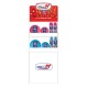 Espositore da terra Mini - con piatti e bicchieri Reuse - fucsia/turchese - Dopla