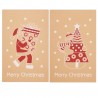 Biglietto Natale - doppio - 9 x 14 cm - cartoncino - fantasie assortite - avana - Rex Sadoch