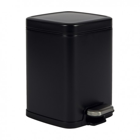 Bidone Pico - con pedale e vaschetta - 4 L - nero satinato - Perfetto