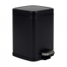 Bidone Pico - con pedale e vaschetta - 4 L - nero satinato - Perfetto