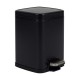 Bidone Pico - con pedale e vaschetta - 6 L - nero satinato - Perfetto