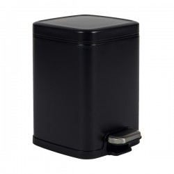 Bidone Pico - con pedale e vaschetta - 6 L - nero satinato - Perfetto