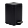 Bidone Pico - con pedale e vaschetta - 6 L - nero satinato - Perfetto