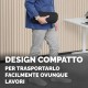 Cuscino Lombare Breyta - 17 x 35 x 6 cm - in tessuto - nero - Fellowes
