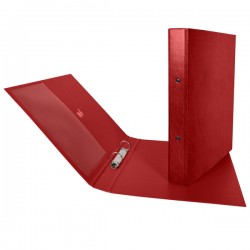 Raccoglitore Stelvio - 22 x 30 cm - 2 anelli a R 25 mm - dorso 3 cm - rosso - Sei Rota