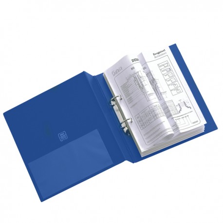 Raccoglitore Stelvio - 22 x 30 cm - 2 anelli a D 40 mm - dorso 5,5, cm - blu - Sei Rota