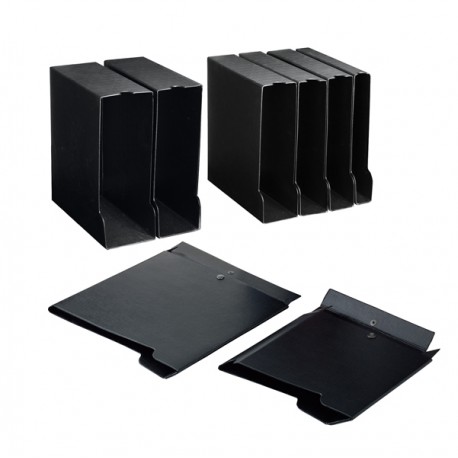 Custodia per raccoglitori 40 - dorso 6,5 cm - nero - Sei rota