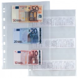 Buste forate Atla 6S - porta banconote/scontrini - 6 spazi - PP - 21 x 29,7 cm - liscio - Sei Rota - conf. 10 pezzi