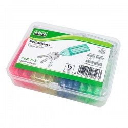 Targhette portachiavi - colori assortiti - Lebez - conf. 15 pezzi