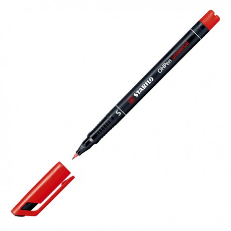 Pennarello OHPen universal permanente 841 - punta superfine 0,4 mm - rosso - Stabilo