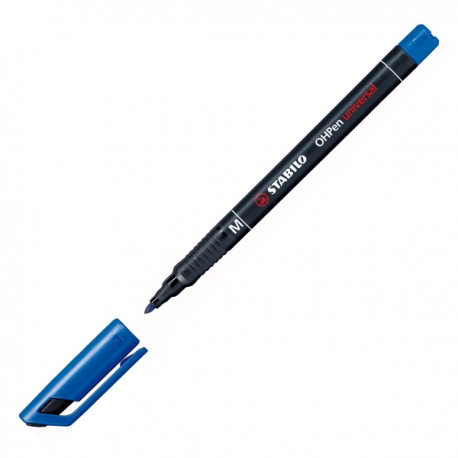 Pennarello OHPen universal permanente 843 - punta media 1 mm - blu - Stabilo