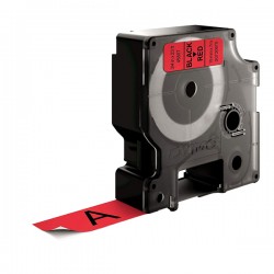 Nastro D1 standard 458070 - 19 mm x 7 mt - PL - nero/rosso - Dymo