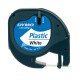 Nastro Letratag 912010 - 12 mm x 4 mt - plastica - bianco - Dymo
