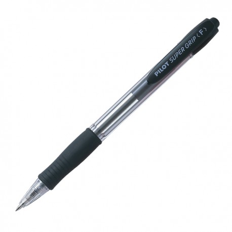 Penna a sfera a scatto Super Grip - punta fine 0,7 mm - nero - Pilot