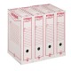 Scatola archivio Storage - formato legale - 8,5 x 25,3 x 35,5 cm - bianco e rosso - Esselte Dox