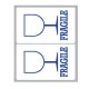 Etichette adesive - in carta - permanenti - 115 x 70 mm - 2 et/fg - 10 fogli - fragile - bianco - Markin