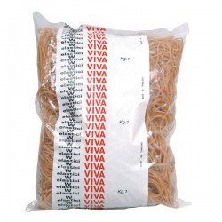 Elastici ad anello - diametro 5 cm - 1 kg - caucciù - avana - Viva