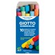 Gessetti Robercolor - lunghezza 80mm con diametro 10mm - colorati - Giotto - Scatola 10 gessetti tondi