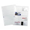 Buste forate Portabiglietti - 8 Tasche - 22,2 x 31,2 cm - trasparente - Favorit - conf. 10 pezzi