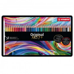 Pastello Original 8778 - tratto 2,50 mm - colori assortiti - Stabilo - astuccio in metallo 38 pezzi