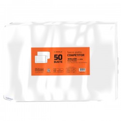 Busta a sacco Competitor FSC - strip adesivo - 30 x 40 cm - 80 gr - bianco - Pigna Envelopes - conf. 50 pezzi
