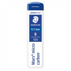 Astuccio 12 Mine Mars Micro - mina 0,7mm - gradazione B - Staedtler - conf. 12 astucci