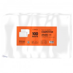 Busta a sacco Competitor FSC - strip adesivo - 25 x 35,3 cm - 80 gr - bianco - Pigna Envelopes - conf. 100 pezzi