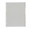 Separatore - 12 tacche personalizzabili - PP - 22x30 cm - grigio - Favorit