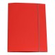 Cartella 3 lembi con elastico - A4 - dorso variabile - cartone plastificato - rosso - Cartotecnica del Garda