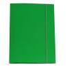 Cartella 3 lembi con elastico - A4 - dorso variabile - cartone plastificato - verde - Cartotecnica del Garda