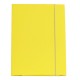 Cartella 3 lembi con elastico - A4 - dorso variabile - cartone plastificato - giallo - Cartotecnica del Garda