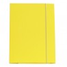 Cartella 3 lembi con elastico - A4 - dorso variabile - cartone plastificato - giallo - Cartotecnica del Garda